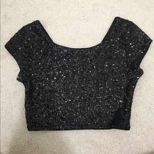 Express sequin Crop Top
